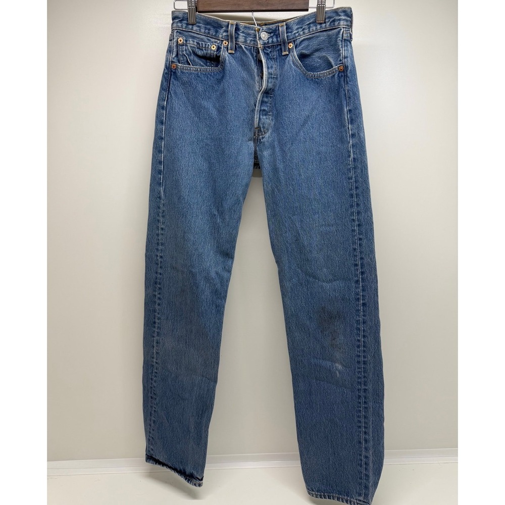 Vintage Levi's 501 0115 Jeans USA Made Y2K Straight Leg W31 L34 Medium Wash
